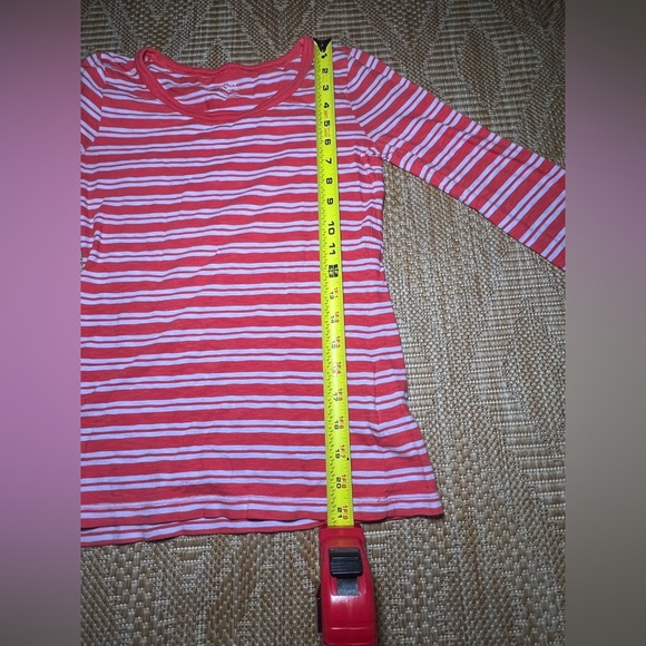 J.Crew Women's Striped Long Sleeve Painter Tee,Cranberry Red, Size XS - Picture 6 of 8